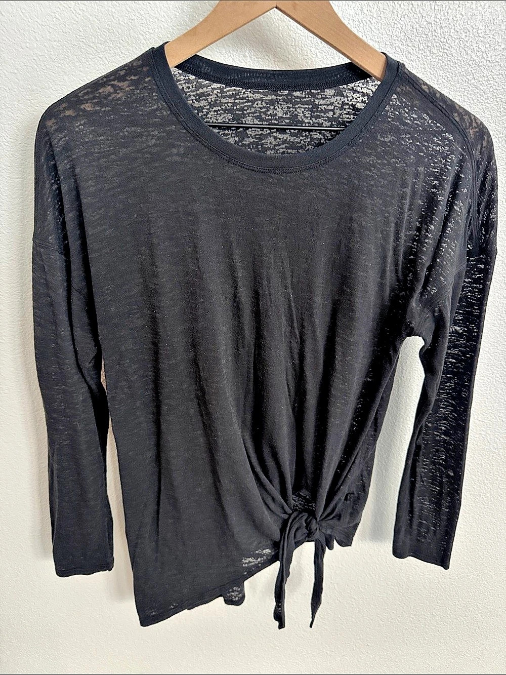 Lululemon Sweetest Day Long Sleeve *Burnout Black Top 6